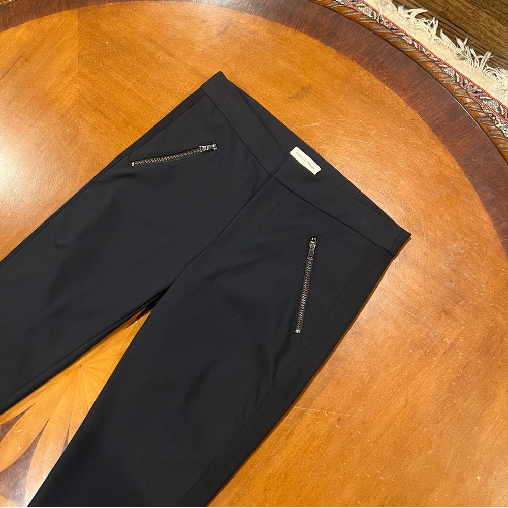 Rebecca‎ Taylor $295 Ava Techy Pant Navy/Black 4 Cropped Ankle Tapered Zippers - Picture 4 of 16